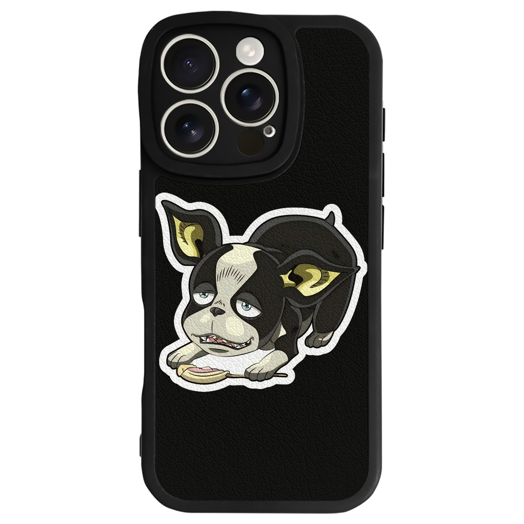 （画像用） ジョジョの奇妙な冒険 イギー JoJo's Bizarre Adventure Iggy 【iPhone 16シリーズ対応】シリコンスマホケース（レザー調） 材質：シリコン